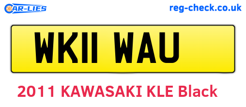 WK11WAU are the vehicle registration plates.