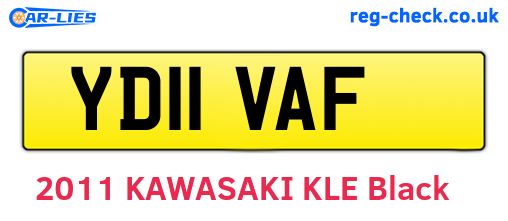 YD11VAF are the vehicle registration plates.