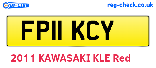 FP11KCY are the vehicle registration plates.