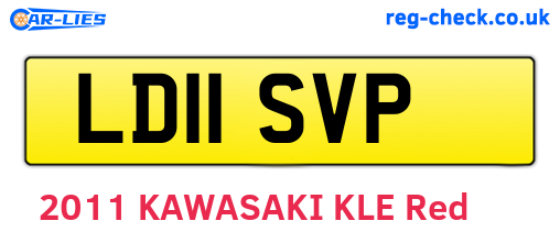LD11SVP are the vehicle registration plates.