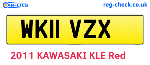 WK11VZX are the vehicle registration plates.