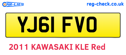 YJ61FVO are the vehicle registration plates.