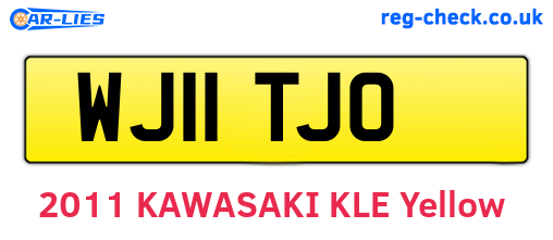 WJ11TJO are the vehicle registration plates.