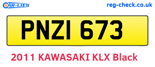 PNZ1673 are the vehicle registration plates.