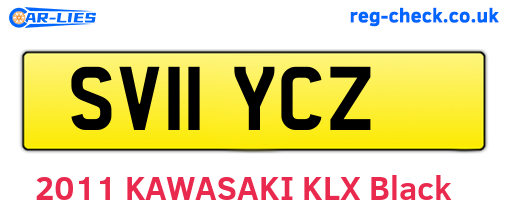 SV11YCZ are the vehicle registration plates.