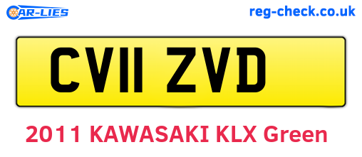 CV11ZVD are the vehicle registration plates.