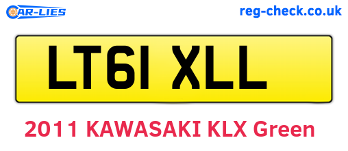 LT61XLL are the vehicle registration plates.