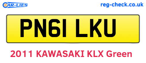 PN61LKU are the vehicle registration plates.
