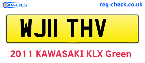 WJ11THV are the vehicle registration plates.
