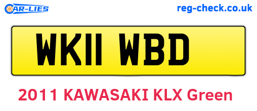 WK11WBD are the vehicle registration plates.