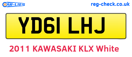 YD61LHJ are the vehicle registration plates.