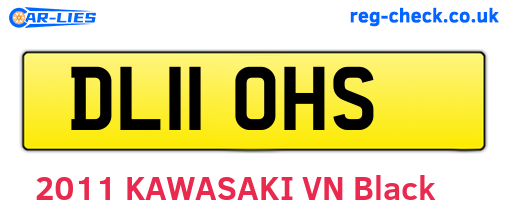 DL11OHS are the vehicle registration plates.