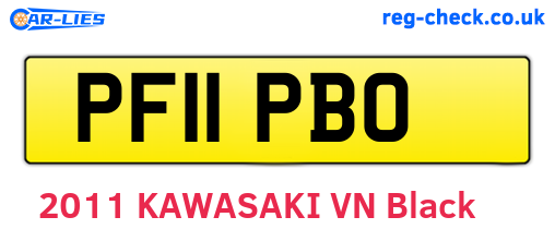 PF11PBO are the vehicle registration plates.