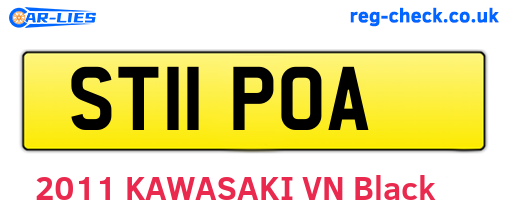 ST11POA are the vehicle registration plates.