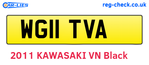 WG11TVA are the vehicle registration plates.