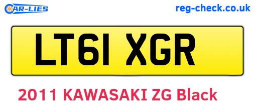 LT61XGR are the vehicle registration plates.