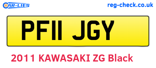 PF11JGY are the vehicle registration plates.