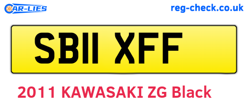 SB11XFF are the vehicle registration plates.