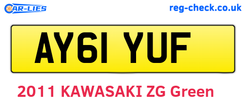 AY61YUF are the vehicle registration plates.