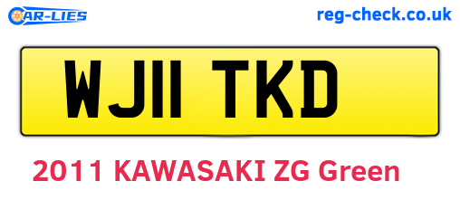 WJ11TKD are the vehicle registration plates.