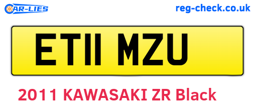 ET11MZU are the vehicle registration plates.