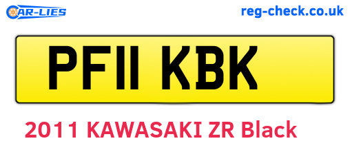 PF11KBK are the vehicle registration plates.