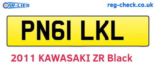 PN61LKL are the vehicle registration plates.
