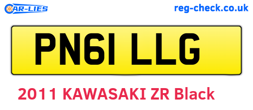 PN61LLG are the vehicle registration plates.