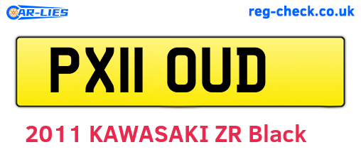 PX11OUD are the vehicle registration plates.