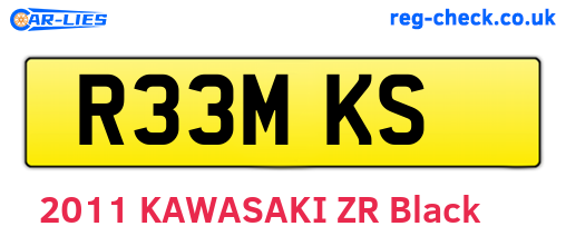 R33MKS are the vehicle registration plates.