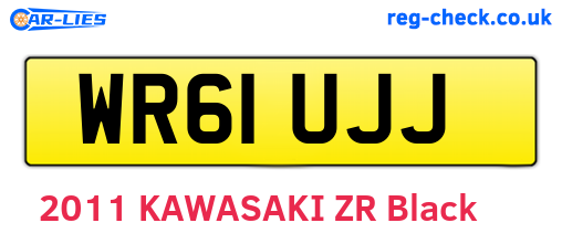 WR61UJJ are the vehicle registration plates.