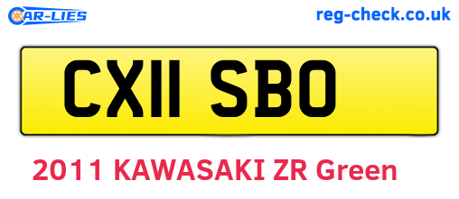 CX11SBO are the vehicle registration plates.