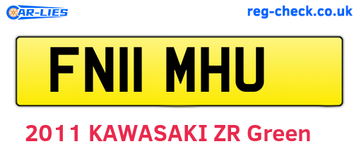 FN11MHU are the vehicle registration plates.