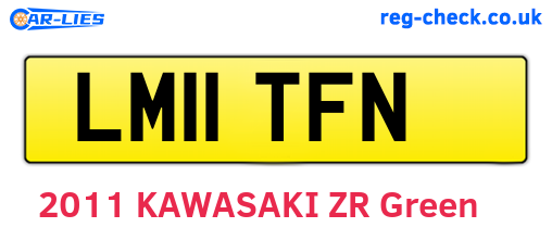 LM11TFN are the vehicle registration plates.