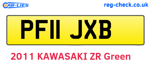 PF11JXB are the vehicle registration plates.