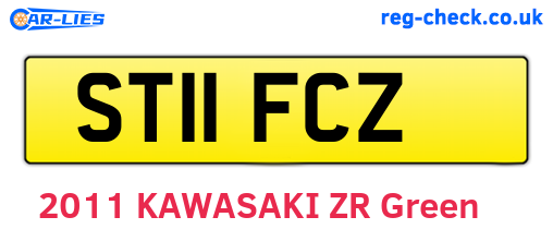 ST11FCZ are the vehicle registration plates.