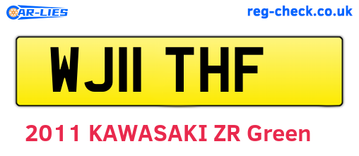 WJ11THF are the vehicle registration plates.