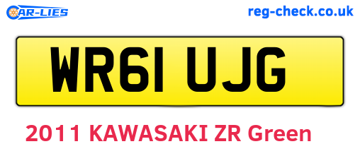 WR61UJG are the vehicle registration plates.