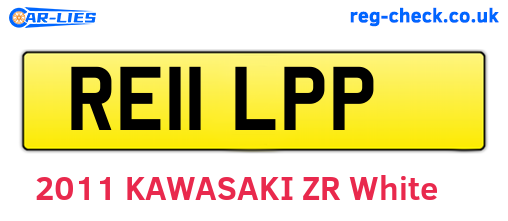 RE11LPP are the vehicle registration plates.