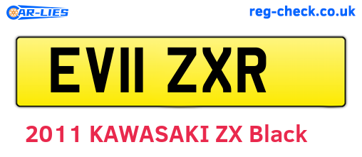 EV11ZXR are the vehicle registration plates.