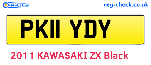 PK11YDY are the vehicle registration plates.
