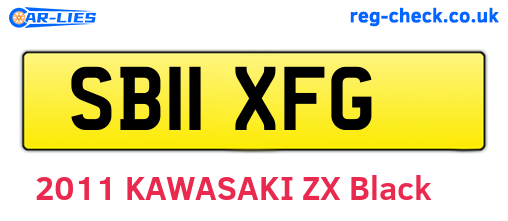SB11XFG are the vehicle registration plates.
