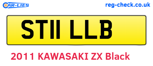 ST11LLB are the vehicle registration plates.