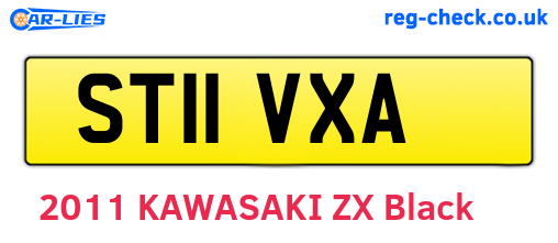 ST11VXA are the vehicle registration plates.