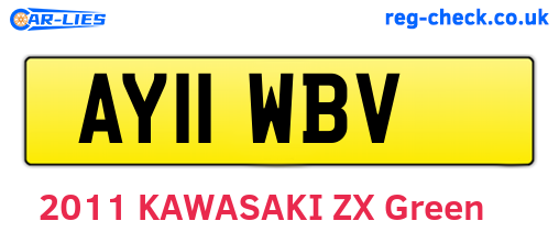 AY11WBV are the vehicle registration plates.