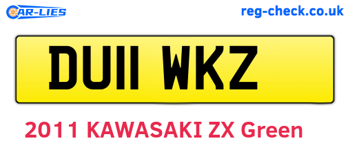 DU11WKZ are the vehicle registration plates.