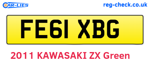 FE61XBG are the vehicle registration plates.