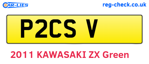 P2CSV are the vehicle registration plates.