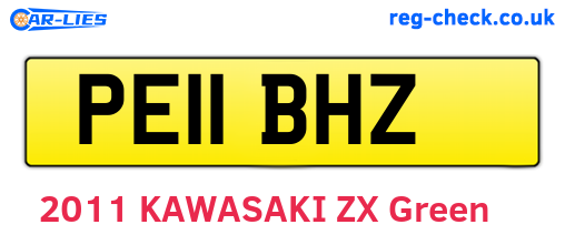 PE11BHZ are the vehicle registration plates.