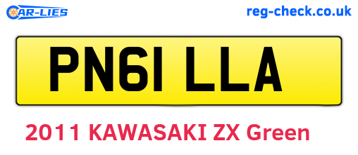 PN61LLA are the vehicle registration plates.